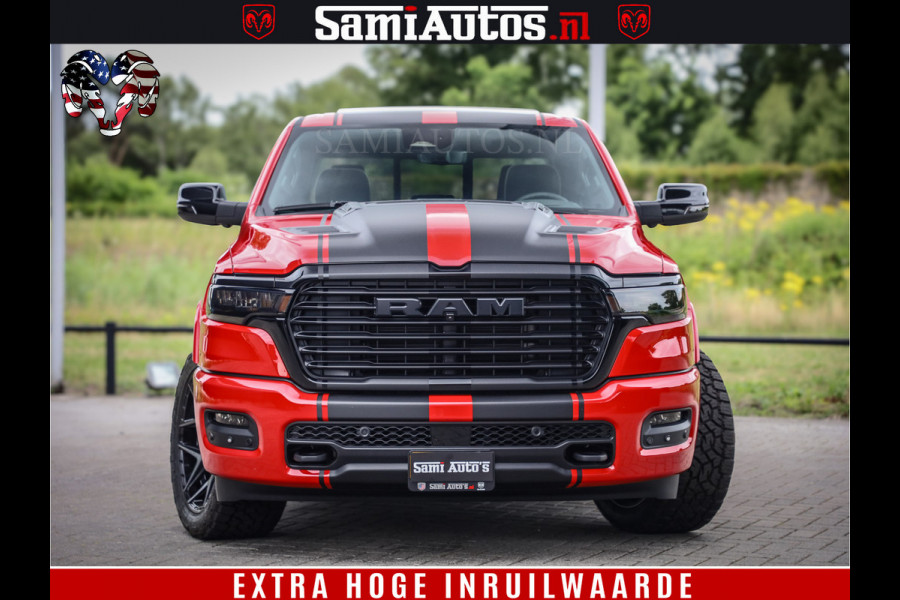 Dodge Ram 1500 Night Premium | RED DEVIL | Full Option | De Meest Luxe Pick-Up in zijn Klasse | Comfortabele Dubbele Cabine met Royale 5 Zitplaatsen | BPM vrij | Nu Leverbaar uit Voorraad | Voorraad Nr 2226 - 4993