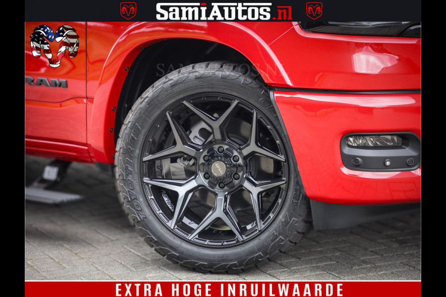 Dodge Ram 1500 Night Premium | RED DEVIL | Full Option | De Meest Luxe Pick-Up in zijn Klasse | Comfortabele Dubbele Cabine met Royale 5 Zitplaatsen | BPM vrij | Nu Leverbaar uit Voorraad | Voorraad Nr 2226 - 4993