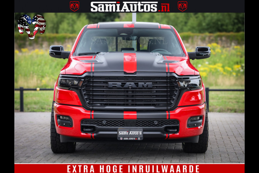 Dodge Ram 1500 Night Premium | RED DEVIL | Full Option | De Meest Luxe Pick-Up in zijn Klasse | Comfortabele Dubbele Cabine met Royale 5 Zitplaatsen | BPM vrij | Nu Leverbaar uit Voorraad | Voorraad Nr 2226 - 4993