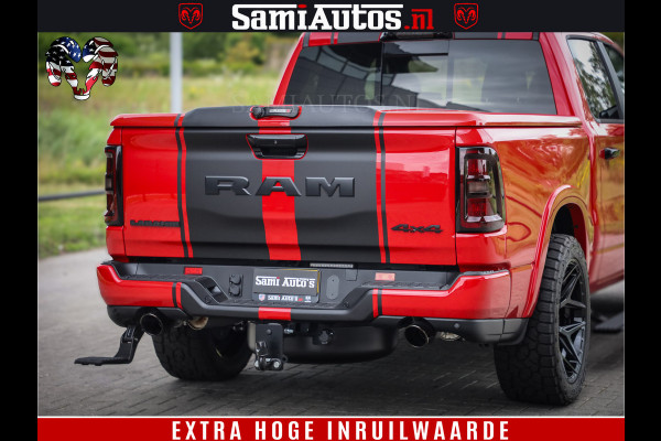 Dodge Ram 1500 Night Premium | RED DEVIL | Full Option | De Meest Luxe Pick-Up in zijn Klasse | Comfortabele Dubbele Cabine met Royale 5 Zitplaatsen | BPM vrij | Nu Leverbaar uit Voorraad | Voorraad Nr 2226 - 4993
