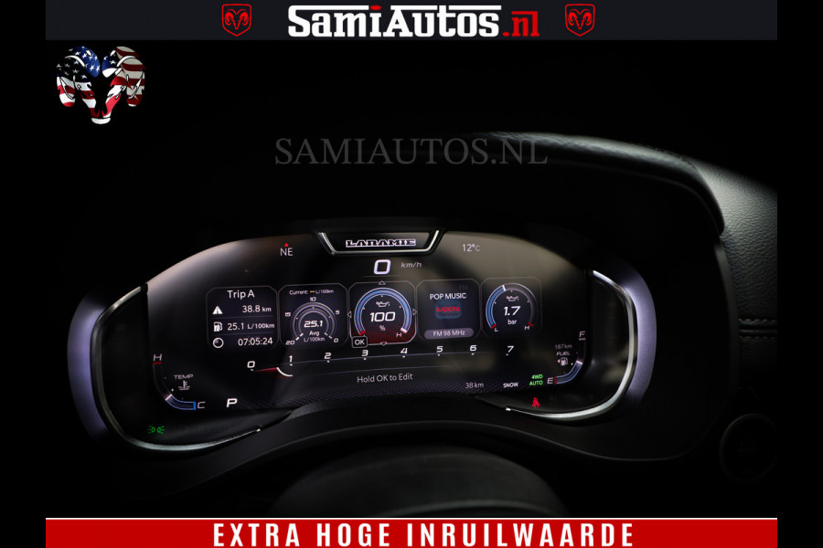 Dodge Ram 1500 Laramie Night | Face Lift | 420Pk 636 Nn | Extra Groot Scherm + Passagiers Scherm | Comfortabele Dubbele Cabine met Royale 5 Zitplaatsen | BPM vrij | Nu Leverbaar uit Voorraad | Voorraad Nr  2220 - 5039