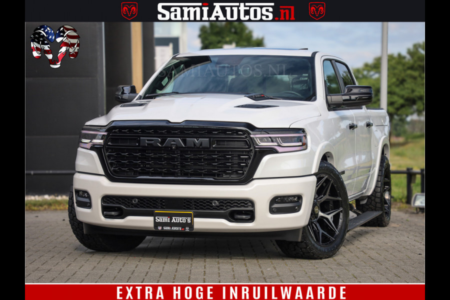 Dodge Ram 1500 1500 Limited Night High Output 540HP 706Nm | Massage + Full Option | De Meest Luxe en Volle Pick-Up in zijn Klasse | Comfortabele Dubbele Cabine met Royale 5 Zitplaatsen | BPM vrij | Nu Leverbaar uit Voorraad | Voorraad Nr 2298 - 7479