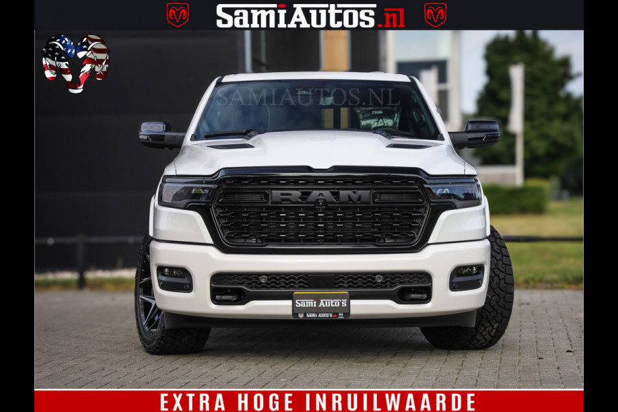 Dodge Ram 1500 1500 Limited Night High Output 540HP 706Nm | Massage + Full Option | De Meest Luxe en Volle Pick-Up in zijn Klasse | Comfortabele Dubbele Cabine met Royale 5 Zitplaatsen | BPM vrij | Nu Leverbaar uit Voorraad | Voorraad Nr 2298 - 7479