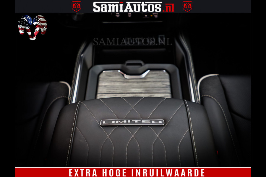 Dodge Ram 1500 1500 Limited Night High Output 540HP 706Nm | Massage + Full Option | De Meest Luxe en Volle Pick-Up in zijn Klasse | Comfortabele Dubbele Cabine met Royale 5 Zitplaatsen | BPM vrij | Nu Leverbaar uit Voorraad | Voorraad Nr 2298 - 7479