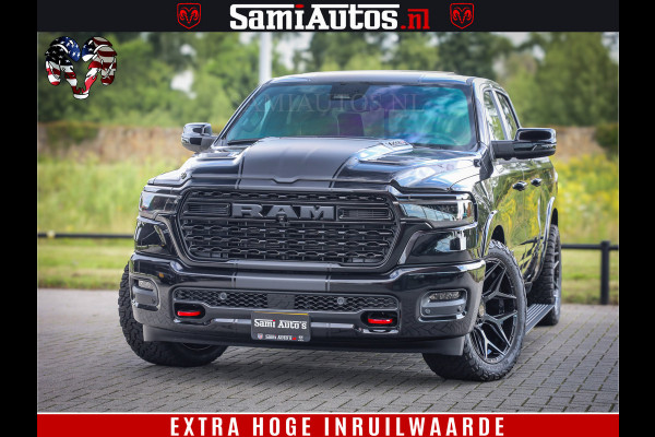 Dodge Ram 1500 Limited Night High Output 540HP 706Nm | Massage + Full Option | De Meest Luxe en Volle Pick-Up in zijn Klasse | Comfortabele Dubbele Cabine met Royale 5 Zitplaatsen | BPM vrij | Nu Leverbaar uit Voorraad | Voorraad Nr 2318 - 5415