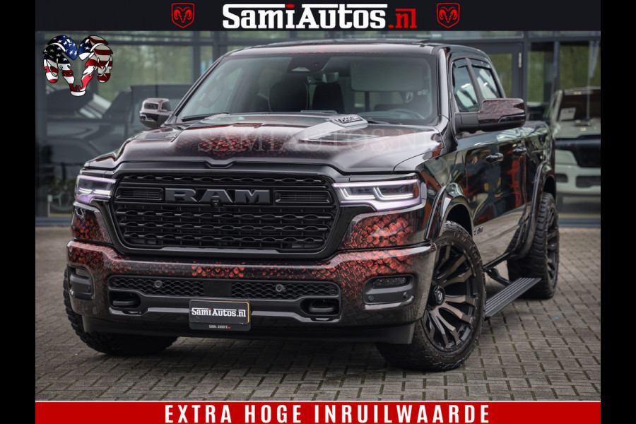 Dodge Ram COBRA EDITION | All-In Prijs | 1500 Limited Night High Output 540HP 706Nm | Massage + Full Option | De Meest Luxe en Volle Pick- Comfortabele Dubbele Cabine met Royale 5 Zitplaatsen | BPM vrij | Nu Leverbaar uit Voorraad | Voorraad Nr 2335 - 5153 |