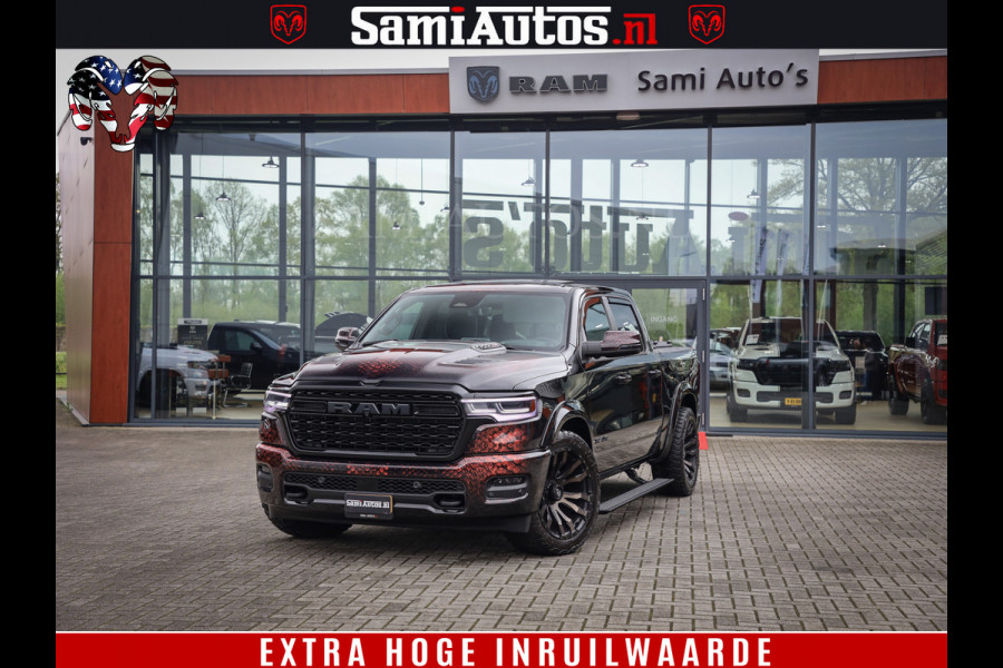 Dodge Ram COBRA EDITION | All-In Prijs | 1500 Limited Night High Output 540HP 706Nm | Massage + Full Option | De Meest Luxe en Volle Pick- Comfortabele Dubbele Cabine met Royale 5 Zitplaatsen | BPM vrij | Nu Leverbaar uit Voorraad | Voorraad Nr 2335 - 5153 |