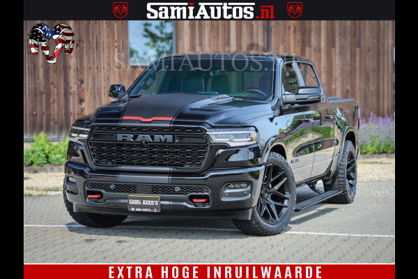 Dodge Ram 1500 Limited Night High Output 540HP 706Nm | Massage + Full Option | De Meest Luxe en Volle Pick-Up in zijn Klasse | Comfortabele Dubbele Cabine met Royale 5 Zitplaatsen | BPM vrij | Nu Leverbaar uit Voorraad | Voorraad Nr 2331 - 5133