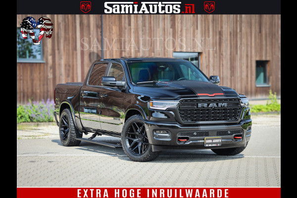 Dodge Ram 1500 Limited Night High Output 540HP 706Nm | Massage + Full Option | De Meest Luxe en Volle Pick-Up in zijn Klasse | Comfortabele Dubbele Cabine met Royale 5 Zitplaatsen | BPM vrij | Nu Leverbaar uit Voorraad | Voorraad Nr 2331 - 5133