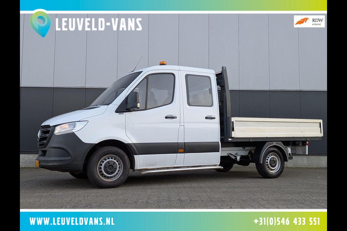 Mercedes-Benz Sprinter DUBBELE CABINE OPEN LAADBAK CLIMA CRUISE TREKHAAK 6 ZITPLAATSEN EURO 6