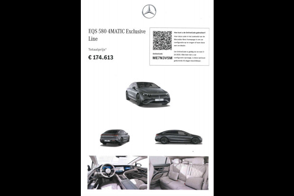 Mercedes-Benz EQS 580 4MATIC AMG Line | BTW | 1e eigenaar Mercedes-Benz EQS 580 4MATIC AMG Line | BTW | 1e eigenaar