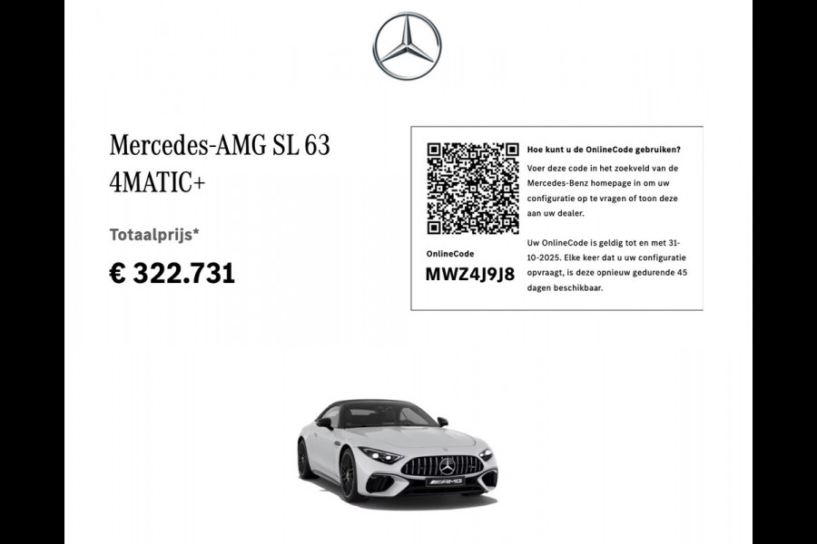 Mercedes-Benz SL-Klasse Roadster SL 63 4MATIC+ | Achteras best. | LIFT Mercedes-Benz SL-Klasse Roadster SL 63 4MATIC+ | Achteras best. | LIFT