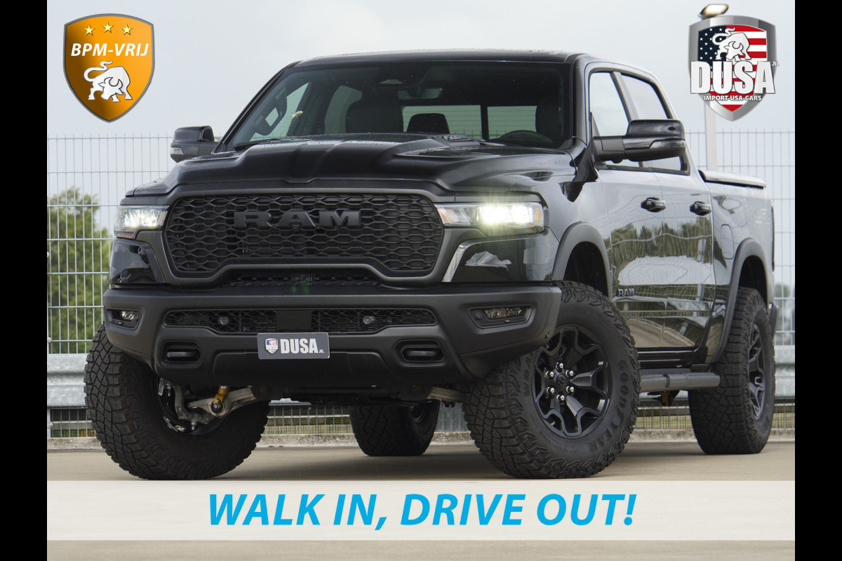 Dodge Ram | 1500 | Rebel | Night | 4x4 | Crew Cab | 3.0L Twin-turbo I6 | BPM-VRIJ | LPG | 10,2 inch Passenger Screen | Harman Kardon | Incl trekhaak | Incl LPG Getoonde accessoires zijn verkrijgbaar tegen meerprijs
