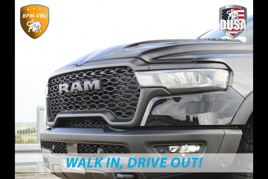 Dodge Ram | 1500 | Rebel | Night | 4x4 | Crew Cab | 3.0L Twin-turbo I6 | BPM-VRIJ | LPG | 10,2 inch Passenger Screen | Harman Kardon | Incl trekhaak | Incl LPG Getoonde accessoires zijn verkrijgbaar tegen meerprijs