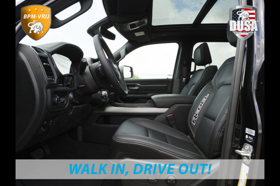 Dodge Ram | 1500 | Rebel | Night | 4x4 | Crew Cab | 3.0L Twin-turbo I6 | BPM-VRIJ | LPG | 10,2 inch Passenger Screen | Harman Kardon | Incl trekhaak | Incl LPG Getoonde accessoires zijn verkrijgbaar tegen meerprijs