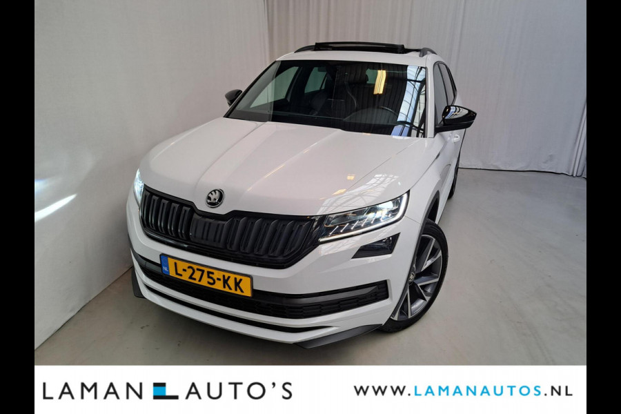 Škoda Kodiaq 1.5 TSI 150pk DSG Sportline Business Aut. | Panorama Open dak Virtual Leder/Alcantara CarPlay Columbus Canton 20" Vega LMV ECC N