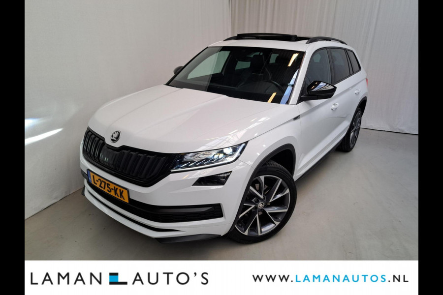 Škoda Kodiaq 1.5 TSI 150pk DSG Sportline Business Aut. | Panorama Open dak Virtual Leder/Alcantara CarPlay Columbus Canton 20" Vega LMV ECC N