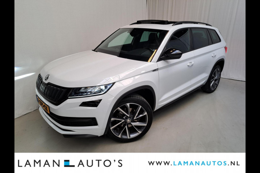 Škoda Kodiaq 1.5 TSI 150pk DSG Sportline Business Aut. | Panorama Open dak Virtual Leder/Alcantara CarPlay Columbus Canton 20" Vega LMV ECC N