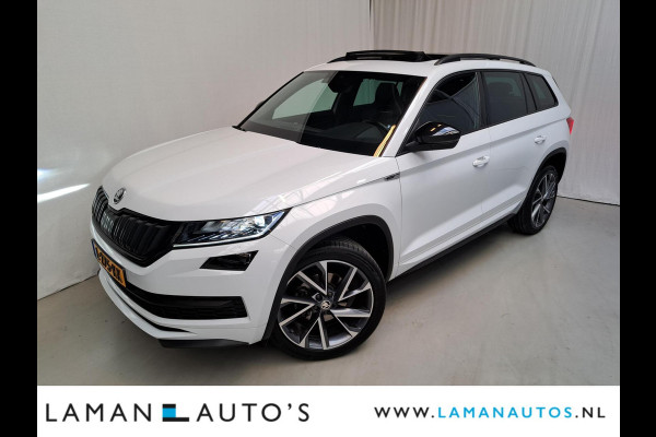 Škoda Kodiaq 1.5 TSI 150pk DSG Sportline Business Aut. | Panorama Open dak Virtual Leder/Alcantara CarPlay Columbus Canton 20" Vega LMV ECC N