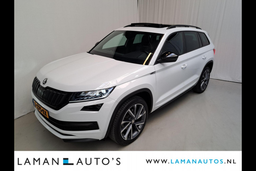 Škoda Kodiaq 1.5 TSI 150pk DSG Sportline Business Aut. | Panorama Open dak Virtual Leder/Alcantara CarPlay Columbus Canton 20" Vega LMV ECC N
