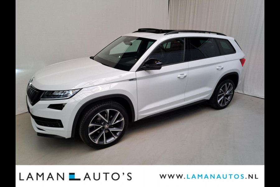 Škoda Kodiaq 1.5 TSI 150pk DSG Sportline Business Aut. | Panorama Open dak Virtual Leder/Alcantara CarPlay Columbus Canton 20" Vega LMV ECC N