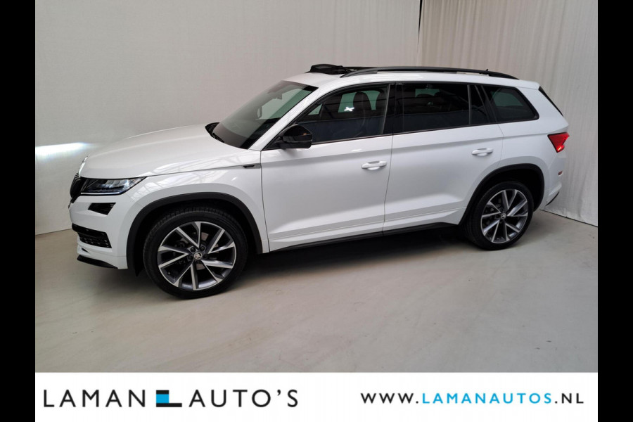 Škoda Kodiaq 1.5 TSI 150pk DSG Sportline Business Aut. | Panorama Open dak Virtual Leder/Alcantara CarPlay Columbus Canton 20" Vega LMV ECC N