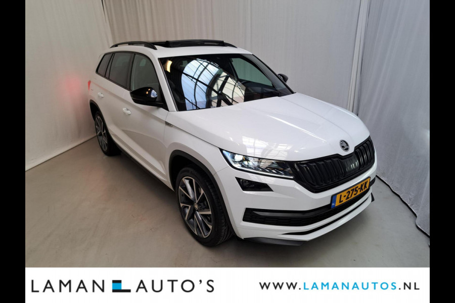 Škoda Kodiaq 1.5 TSI 150pk DSG Sportline Business Aut. | Panorama Open dak Virtual Leder/Alcantara CarPlay Columbus Canton 20" Vega LMV ECC N