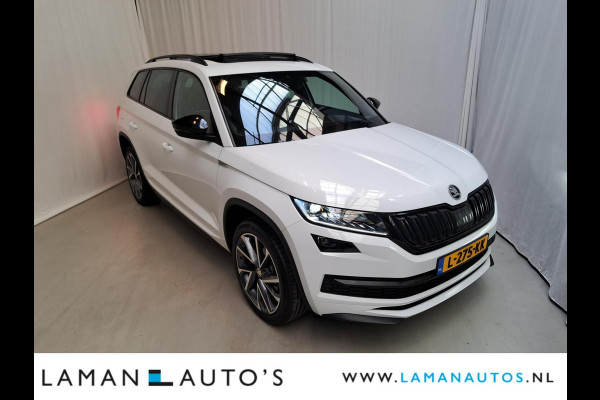 Škoda Kodiaq 1.5 TSI 150pk DSG Sportline Business Aut. | Panorama Open dak Virtual Leder/Alcantara CarPlay Columbus Canton 20" Vega LMV ECC N