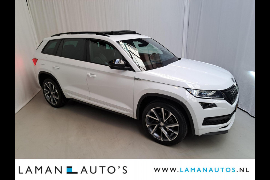 Škoda Kodiaq 1.5 TSI 150pk DSG Sportline Business Aut. | Panorama Open dak Virtual Leder/Alcantara CarPlay Columbus Canton 20" Vega LMV ECC N