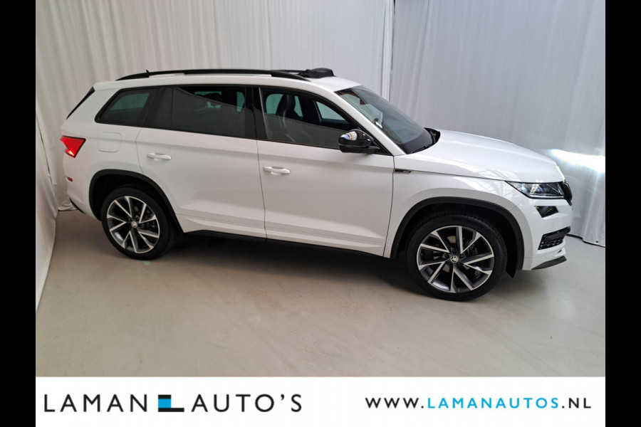 Škoda Kodiaq 1.5 TSI 150pk DSG Sportline Business Aut. | Panorama Open dak Virtual Leder/Alcantara CarPlay Columbus Canton 20" Vega LMV ECC N