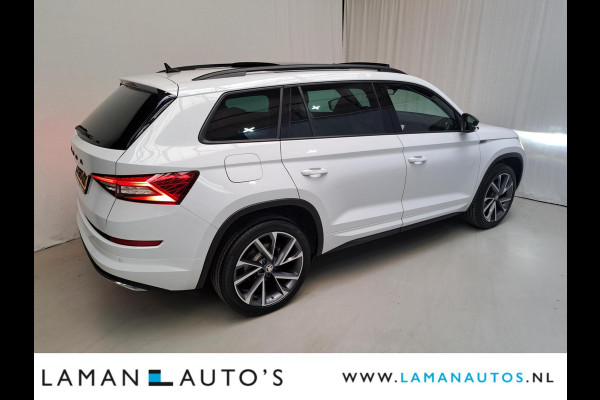 Škoda Kodiaq 1.5 TSI 150pk DSG Sportline Business Aut. | Panorama Open dak Virtual Leder/Alcantara CarPlay Columbus Canton 20" Vega LMV ECC N