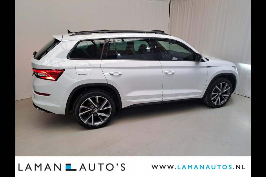 Škoda Kodiaq 1.5 TSI 150pk DSG Sportline Business Aut. | Panorama Open dak Virtual Leder/Alcantara CarPlay Columbus Canton 20" Vega LMV ECC N