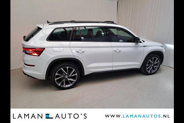 Škoda Kodiaq 1.5 TSI 150pk DSG Sportline Business Aut. | Panorama Open dak Virtual Leder/Alcantara CarPlay Columbus Canton 20" Vega LMV ECC N