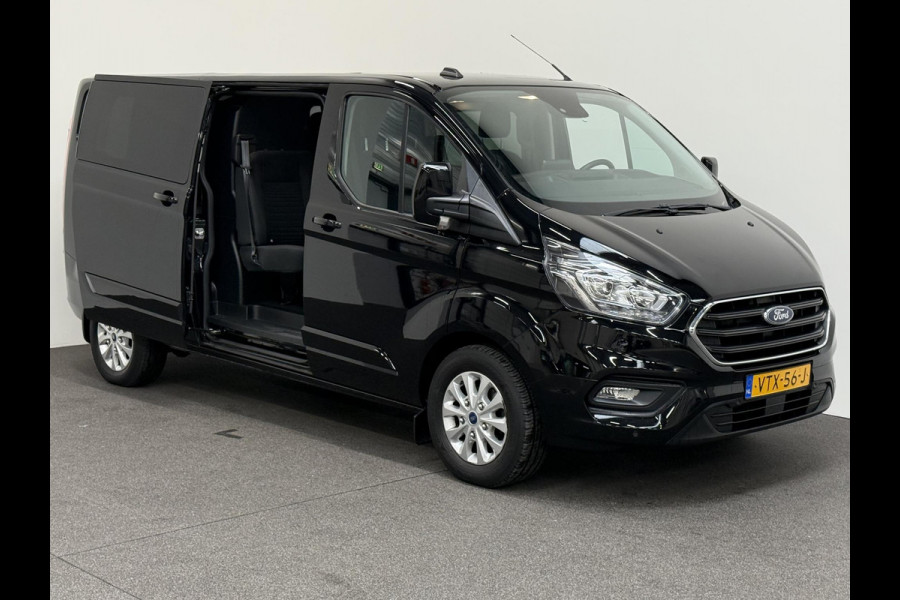Ford Transit Custom 300 2.0 TDCI L2H1 Limited Dubbele cabine Navi Airco 2 Schuifdeuren Trekhaak PDC Camera Carplay DAB