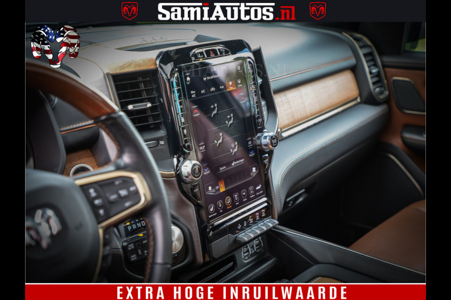 Dodge Ram 1500 LongHorn Edition | Hemi 5.7 V8 | HUD | Luchtvering | Bom Vol | PanoramaDak | Patriot Blue | Comfortabele Dubbele Cabine met Royale 5 Zitplaatsen | DC | Crew Cab | 4x4 | Eerste Eigenaar | 57860 Km Dealer Onderhouden |