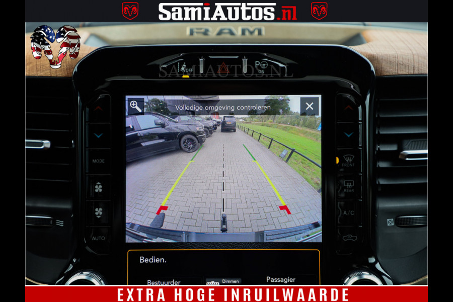 Dodge Ram 1500 LongHorn Edition | Hemi 5.7 V8 | HUD | Luchtvering | Bom Vol | PanoramaDak | Patriot Blue | Comfortabele Dubbele Cabine met Royale 5 Zitplaatsen | DC | Crew Cab | 4x4 | Eerste Eigenaar | 57860 Km Dealer Onderhouden |