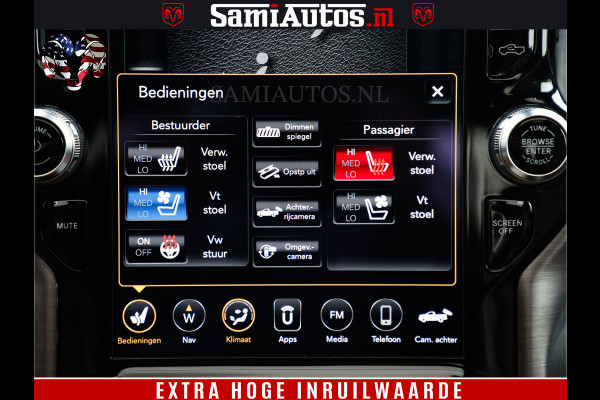 Dodge Ram 1500 LongHorn Edition | Hemi 5.7 V8 | HUD | Luchtvering | Bom Vol | PanoramaDak | Patriot Blue | Comfortabele Dubbele Cabine met Royale 5 Zitplaatsen | DC | Crew Cab | 4x4 | Eerste Eigenaar | 57860 Km Dealer Onderhouden |