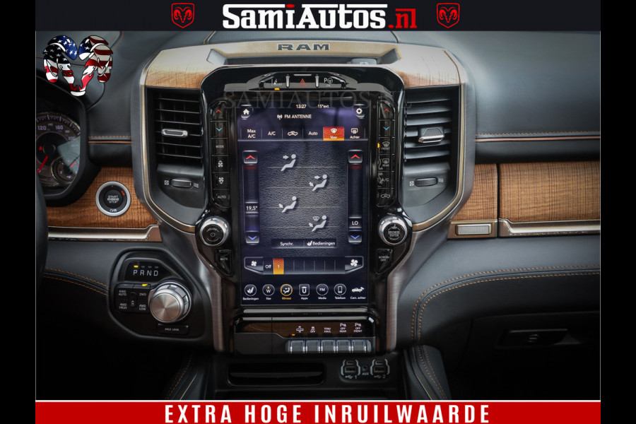 Dodge Ram 1500 LongHorn Edition | Hemi 5.7 V8 | HUD | Luchtvering | Bom Vol | PanoramaDak | Patriot Blue | Comfortabele Dubbele Cabine met Royale 5 Zitplaatsen | DC | Crew Cab | 4x4 | Eerste Eigenaar | 57860 Km Dealer Onderhouden |