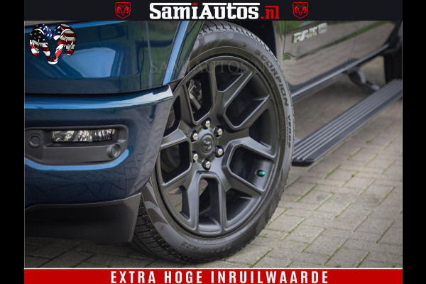 Dodge Ram 1500 LongHorn Edition | Hemi 5.7 V8 | HUD | Luchtvering | Bom Vol | PanoramaDak | Patriot Blue | Comfortabele Dubbele Cabine met Royale 5 Zitplaatsen | DC | Crew Cab | 4x4 | Eerste Eigenaar | 57860 Km Dealer Onderhouden |