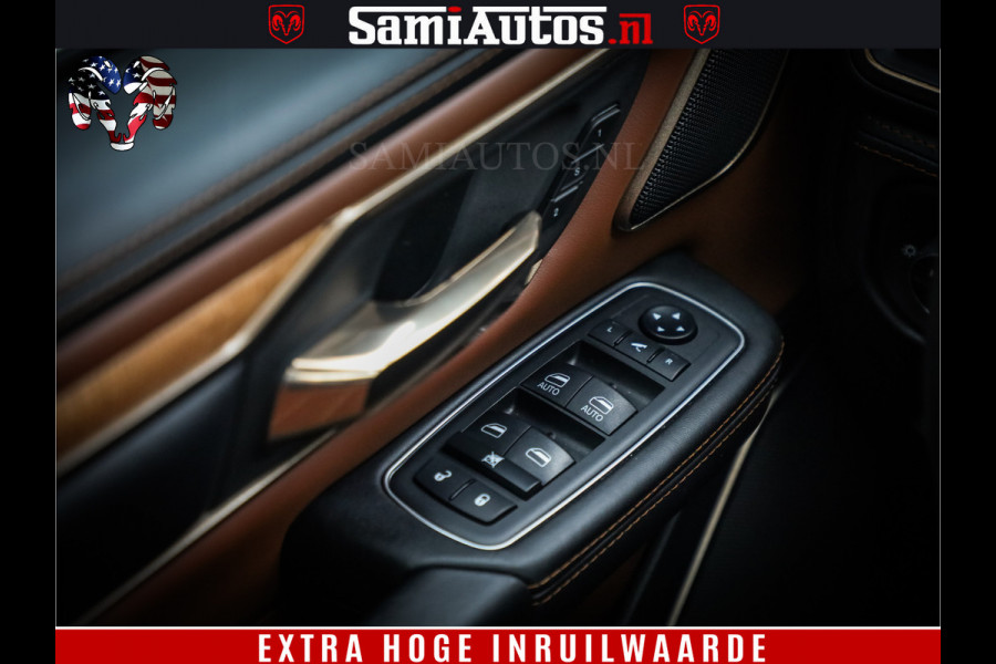 Dodge Ram 1500 LongHorn Edition | Hemi 5.7 V8 | HUD | Luchtvering | Bom Vol | PanoramaDak | Patriot Blue | Comfortabele Dubbele Cabine met Royale 5 Zitplaatsen | DC | Crew Cab | 4x4 | Eerste Eigenaar | 57860 Km Dealer Onderhouden |