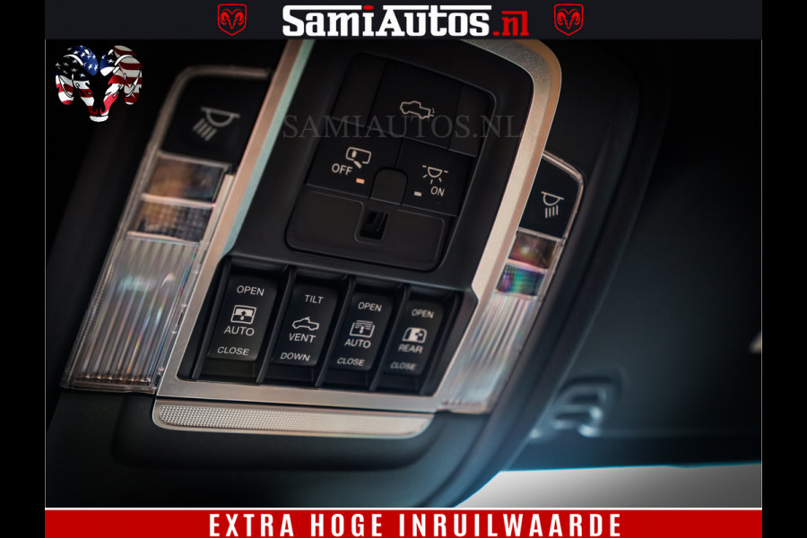 Dodge Ram 1500 LongHorn Edition | Hemi 5.7 V8 | HUD | Luchtvering | Bom Vol | PanoramaDak | Patriot Blue | Comfortabele Dubbele Cabine met Royale 5 Zitplaatsen | DC | Crew Cab | 4x4 | Eerste Eigenaar | 57860 Km Dealer Onderhouden |