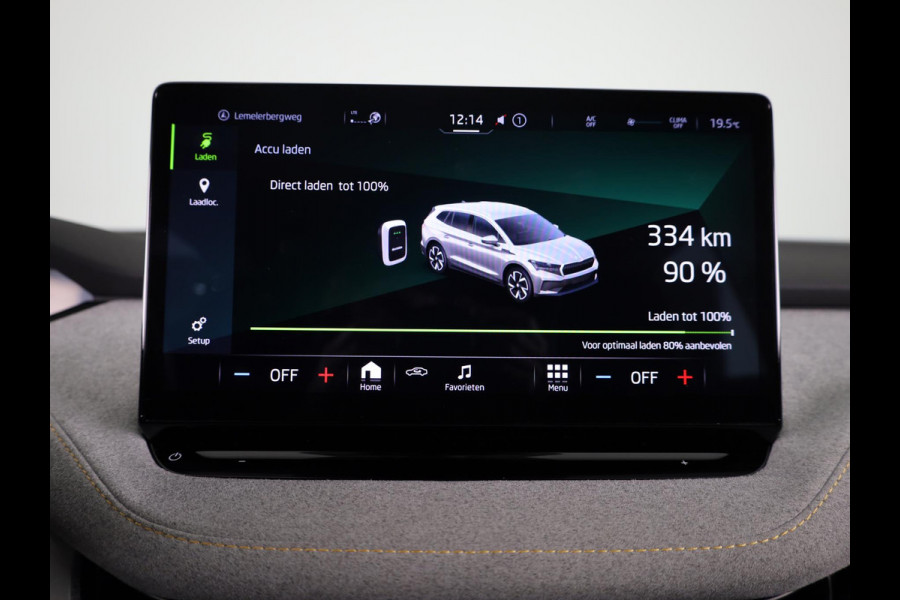 Škoda ENYAQ iV 60 180 pk | Navigatie | Parkeersensoren | Achteruitrijcamera | LED koplampen | Lederen/stof bekleding |