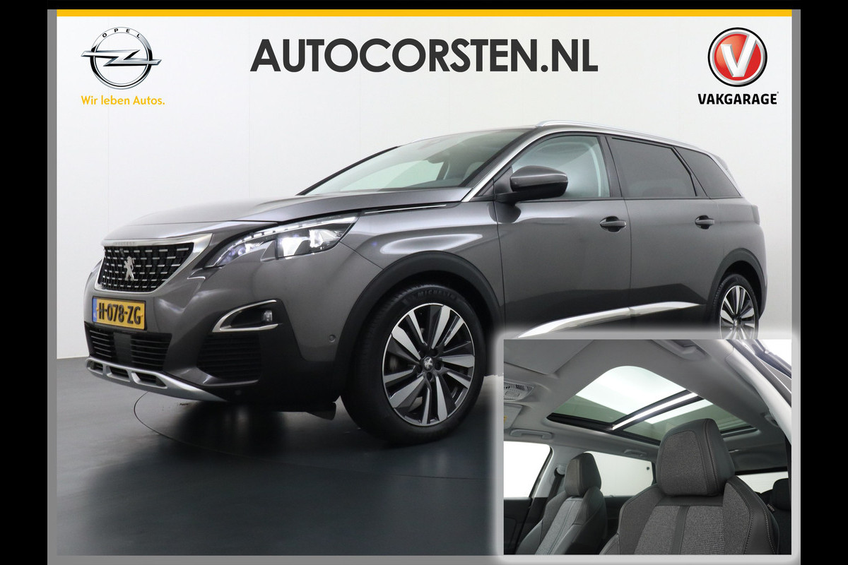 Peugeot 5008 7-Pers. 1.2T 131PK AUT-8 360°Camera Apple Carplay Android Auto Adap.Cruise 19" Elek.AchterklepFocal®-Hifi Audio Panoramaschuif-d 1e Eigenaar Origineel Nederlandse Auto Zeer compleet Origin. NLse auto