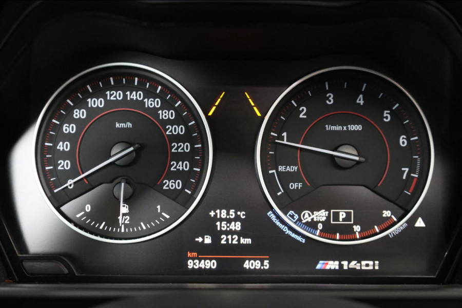 BMW 1-serie M140i xDrive LED/SCHUIFDAK/HARMAN/LEER+S.VERWARMING/19" LMV/CAM/CRUISE/ECC/12 MND GARANTIE!
