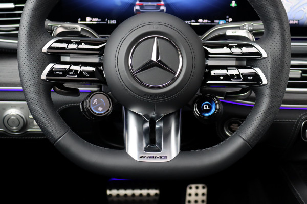 Mercedes-Benz GLE AMG 53 Hybrid Premium 4MATIC+ | Luchtvering | Distronic | Memory | Massage | Trekhaak | MBUX Tablet | Stoelventilatie | Verwarmd Stuurwiel | HUD | Burmester | Keyless Go |