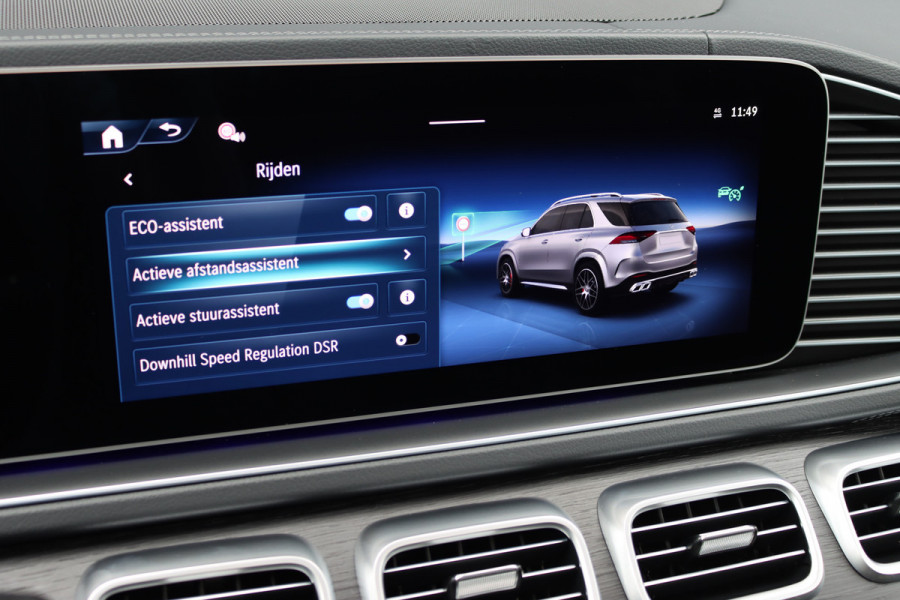 Mercedes-Benz GLE AMG 53 Hybrid Premium 4MATIC+ | Luchtvering | Distronic | Memory | Massage | Trekhaak | MBUX Tablet | Stoelventilatie | Verwarmd Stuurwiel | HUD | Burmester | Keyless Go |