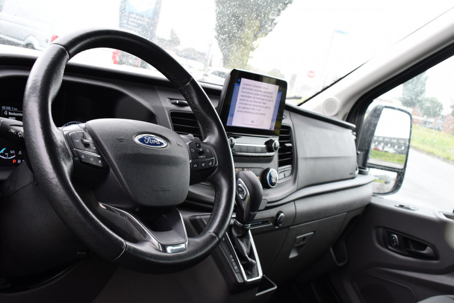 Ford Transit 2.0 TDCI L2H2 DC Raptor Grill Camera, Cruise, Carplay, Stoelverwarming, 130pk, Automaat, Multimedia, 2 x Schuifdeur, Uniek!