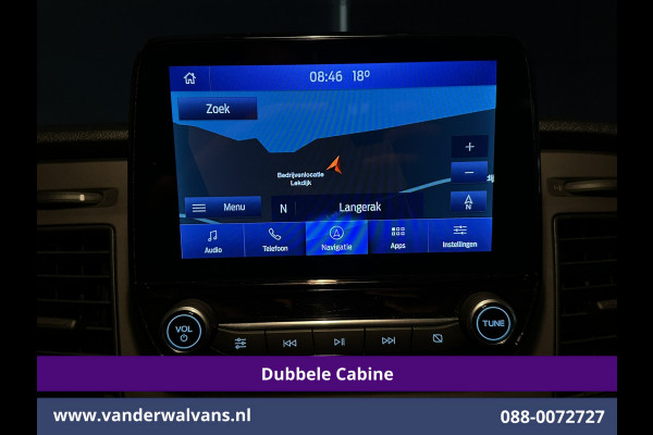 Ford Transit Custom 2.0 TDCI 131pk L2H1 Dubbele Cabine Euro6 Airco | 6-Zits | Camera | Navigatie | LED | Apple Carplay Android Auto, Cruisecontrol, Verwarmde voorruit, Stoelverwarming, Parkeersensoren, 2800kg trekvermogen