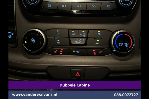Ford Transit Custom 2.0 TDCI 131pk L2H1 Dubbele Cabine Euro6 Airco | 6-Zits | Camera | Navigatie | LED | Apple Carplay Android Auto, Cruisecontrol, Verwarmde voorruit, Stoelverwarming, Parkeersensoren, 2800kg trekvermogen