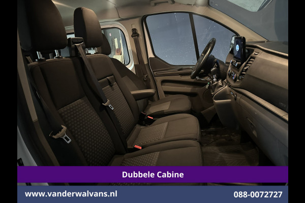 Ford Transit Custom 2.0 TDCI 131pk L2H1 Dubbele Cabine Euro6 Airco | 6-Zits | Camera | Navigatie | LED | Apple Carplay Android Auto, Cruisecontrol, Verwarmde voorruit, Stoelverwarming, Parkeersensoren, 2800kg trekvermogen